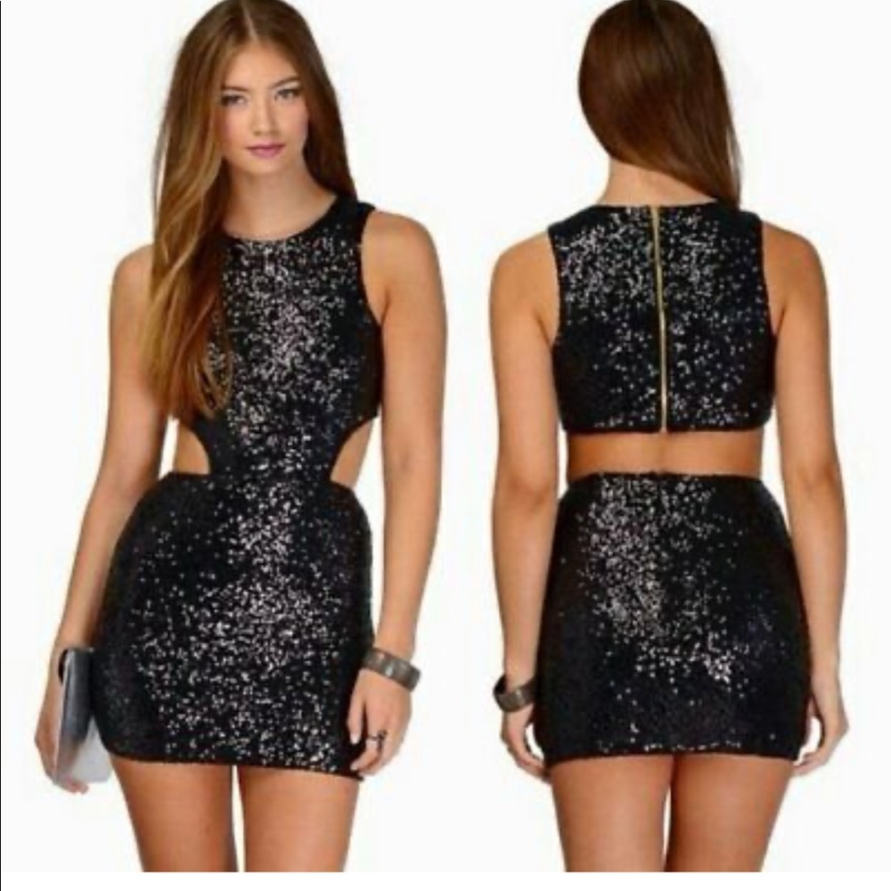 Yes dress black sequin